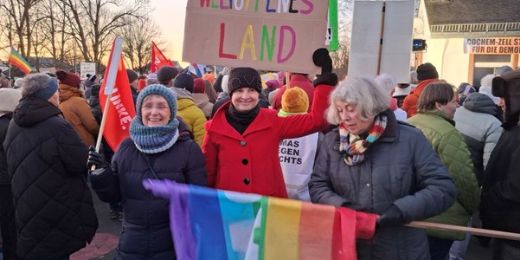 Demonstration gegen rechts in Alflen